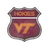 Rico Industries NCAA Virginia Tech Hokies Rustic 11.5" Metal Route Sign