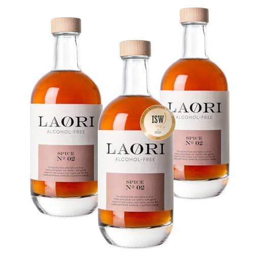 Laori Spice No 02 | Alkoholfreie Rum-Alternative | Vegan, kalorienarm & zuckerfrei | Feinste Botanicals ohne künstliche Aromen | Perfekt für alkoholfreie Longdrinks & Cocktails | Laori No 2-3x 500ml