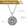 Oidea Viking Necklace For Men: Thors Hammer Necklace Celtic Knot Mjolnir Pendant Norse Symbols Runes Compass Necklaces Set Amulet Pendant Jewelry Gift for Men Women #3