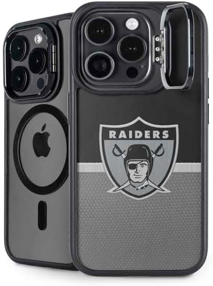 Skinit Kickstand Phone Case Compatible with iPhone 16 Pro Max - Officially Licensed NFL Las Vegas Raiders Team Motto Design