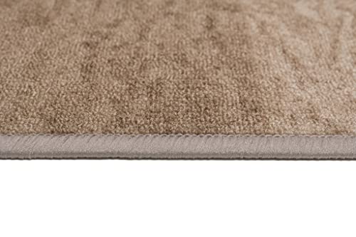 TAPISO Anti Rutsch Teppich Läufer rutschfest Brücke Meterware Modern Dunkelbraun Vierecke Geometrisch Design Flur Küche Wohnzimmer Diele 67… – Ansicht 4