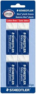 STAEDTLER Mars Plastic, Premium Quality Vinyl Eraser, White, Latex-free, Age-resistant, Minimal Crumbling