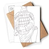 Dimensions : 14,6 x 9,8 cm Cartes postales vierges en terre cuite de Chine avec dessin chinois