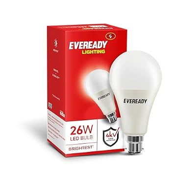 EVEREADY 26W LED Bulb, 65K Lumen, 4KV Surge Protection