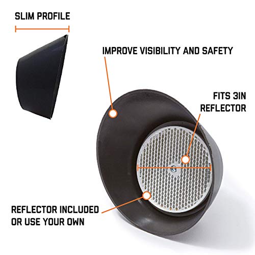 Garage Door Opener Safety Beam Plastic 3 In. Emx Gate Reflector & Protective Reflector Hood #TOP4