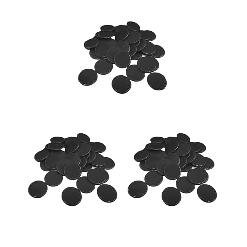 Juego de 3 fichas de póquer de 100 piezas, color sólido, suministros de casino, juegos familiares, accs negro