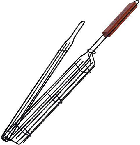 Blungi Parrillas Kebab Mango Madera 2 Piezas Pack 2 En Oferta Vaggan - Cesta Para Barbacoa (49 X 28 Cm)