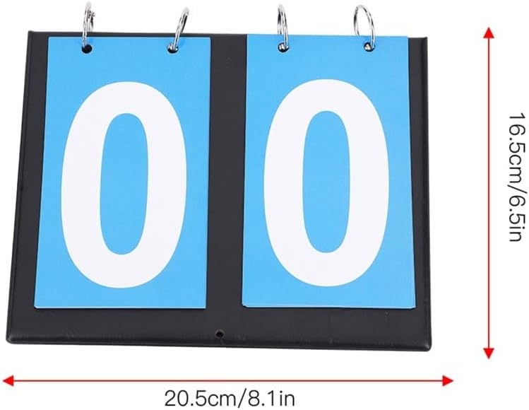 Portable Table Top Scoreboard - Double-Sided Flip Display Scoreboard for Basketball, Football, Tennis Games