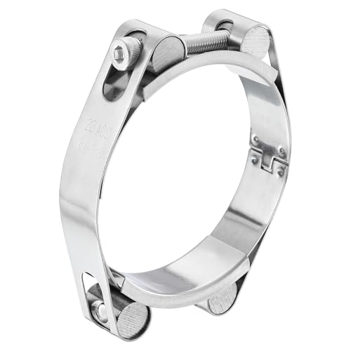 Image of sourcing map T-Bolt Hose Clamp, 304 Stainless Steel Intake Soft Hose, Clamp Range 85-95mm for 3.74" Hose ID, T-Clamps for Automotive, Intercooler, Radiator, Silver