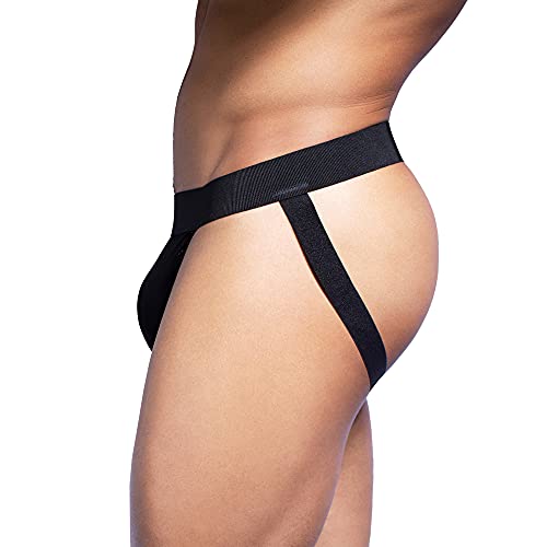 Cueca Jockstrap Suporte Atlético - Marca Beebas (Preta, G/42)