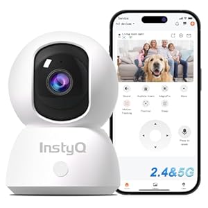 Indoor Security Camera 2K, 5G/2.4G WiFi Camera for Home Security with Auto Tracking, Pan/Tilt, Human/Pet Detection, SD&Cloud Storage, Baby Monitor Pet Camera with Phone APP, Night Vision, 2-Way Audio