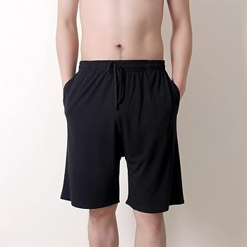 Short Pyjama Homme Coton Été - Bas De Pyjama Court Avec Poches Et Cordon