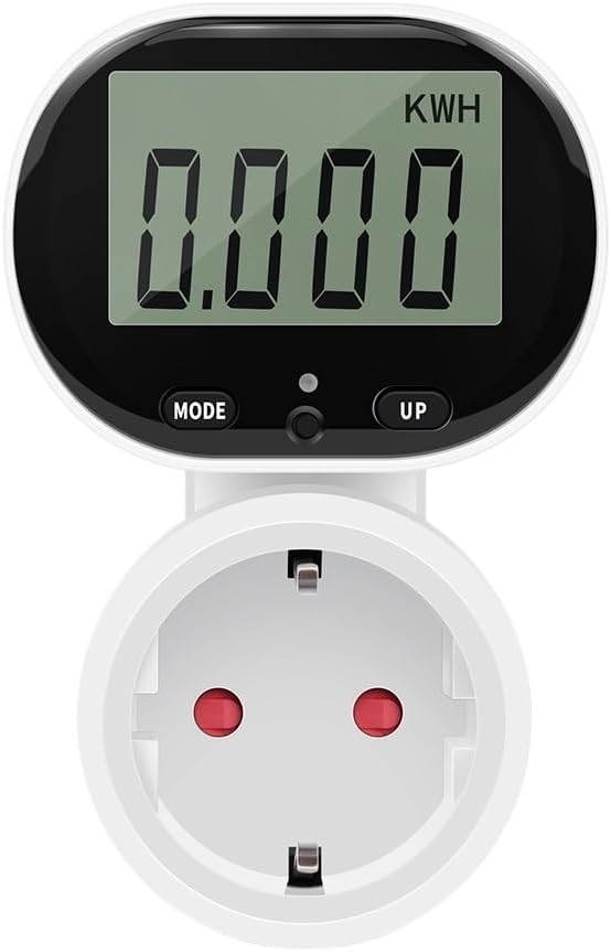 Digital energy meter power analyzer 45° rotating European socket(Without Backlighting)