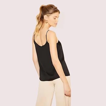 Buy Luxurious Women's Silk Satin Camisole Top – Black, Premium