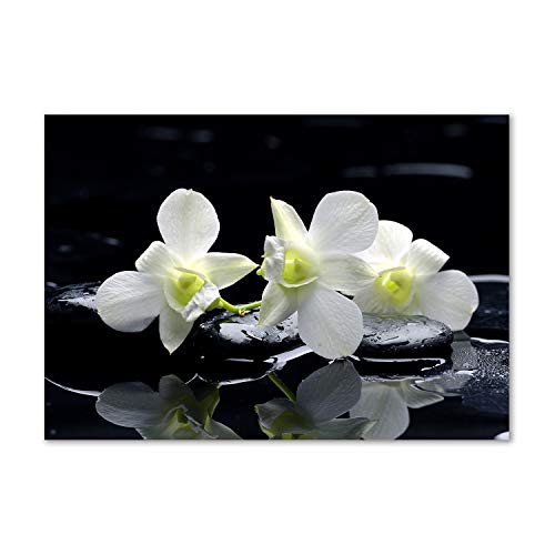 Splashback guard en verre trempé 100x70cm de qualité supérieure motif fleurs de Tulup