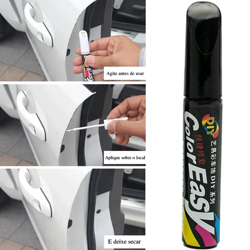 Ame Ofertas - Tinta Para Reparo Com Aplicador Automotivo Caneta Tira RiscoTop Cor Preto
