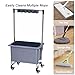 Mop Sink Cart with One-Touch Drainage and Tool Organizer, 13Gal Capacity Utility Sink, Utility Cart for Home/Commercial Cleaning(Gray)