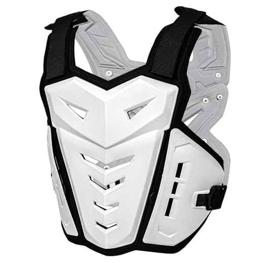 Lightweight Motorcycle Armor Protective Gear Chest and Back Protector White