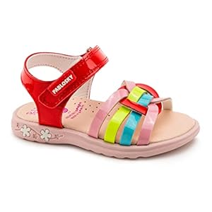 Pablosky 011769, platte sandalen voor baby’s, meisjes, rood, 20 EU