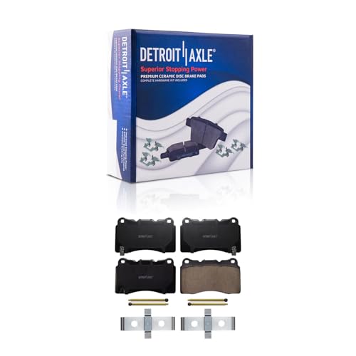 Image of Detroit Axle - 10pc Brake Kit for 2018 Buick Regal Sportback, Disc Brake Rotors Ceramic Brakes Pads with Hardware Replacement : 13.58 inch inch Front and 12.40 inch inch Rear Rotors