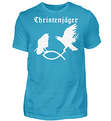 T-shirt Hugin et Munin turquoise idéal pour afficher un look mythologique en été