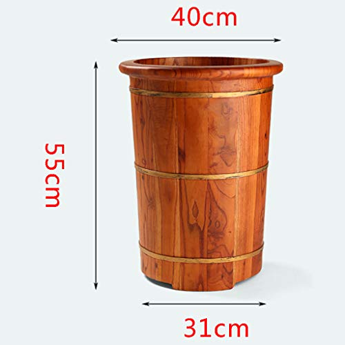 Tina de pies de madera para uso doméstico 55cm con tapa miniatura 5
