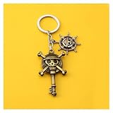 Djujiabh Schlüsselanhänger One Piece Keychain Teufelsfrucht Figur japanischer Strohhut Schädel Luffy Anhänger Schlüsselanhänger aus Metall Seleton Tasche Tränke Geschenk (Color : Keychain1 Box)
