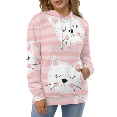 Sweat à capuche chaton rose une idée cadeau originale pour ado - 5