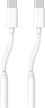 USB C to 3.5mm Audio Adapter, 2 Pack Aux to USB C Headphone Jack Dongle for iPhone 17/16/ 15 Series, Compatible with Samsung Galaxy S24/ S23/ S22/ S21 Ultra, Pixel, iPad, MacBook