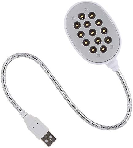 Storin USB Powered Flexible 13-LED Light Neck White Light Lamp (Color May Vary)