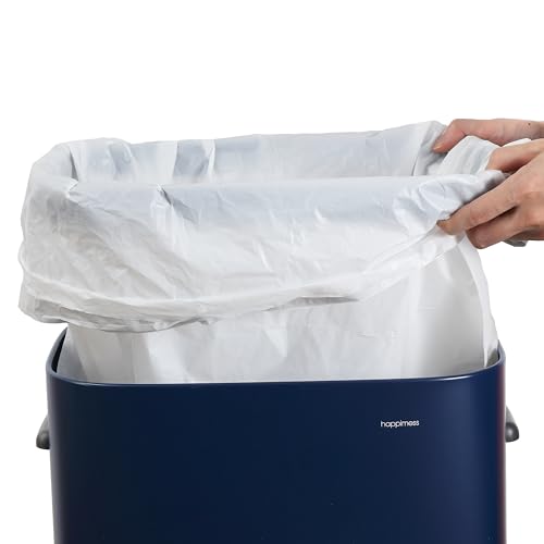 happimess Tammi 14.5 Gal Slim Push Button Trash Can, Denim Blue by happimess - Used condition - Image 8