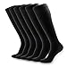 6 Pairs Knee High Graduated Compression Socks For Women and Men (15-20mmHg)
