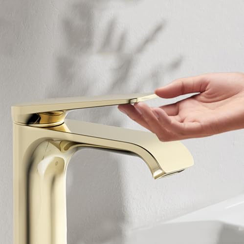 Mitigeur de lavabo cascade doré pour sublimer votre routine matinale - 7