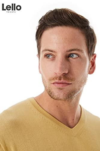 Lello Men‘s Lightweight Soft Organic Cotton V-Neck Sweater #TOP7
