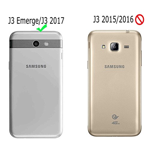 For Samsung Galaxy J3 Eclipse Case, Galaxy J3 Emerge Case, Galaxy J3 Prime Case, Galaxy J3 J327P (2017) Case, Galaxy Express Prime 2/J3 Luna Pro Case Rubber Sturdy Dual Layer Cover (Butterfly) #TOP1