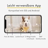 Furbo 360° Hundekamera [Basic Kamera]: Haustierkamera mit App, Rotierende 360° Sicht, Farbnachtsicht, Tracking, Leckerliwurf, Bell-Alarm, der Favorit von Haustierbesitzern auf der ganzen Welt