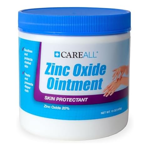CareAll Zinc Oxide 20% Skin Protectant Barrier Ointment 15 oz., Provides Relief, Prevention and Treatment for Chafing due to Diaper Rash. Helps Seal Out Wetness. Non-Nano. Cover