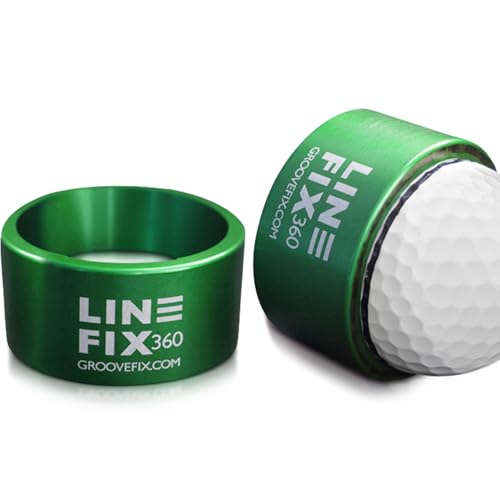 GrooveFix LineFix360 (Green) Golf Ball Alignment Marker – Precision 360° Line Tool for Enhanced Putting Accuracy
