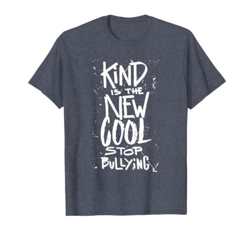Kind is the new Cool - Stop Bullying - Anti Bully Kindness T-Shirt, Men, Heather Blue, 4X-Large
