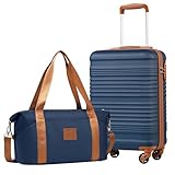 Spécialement conçu pour Ryanair & Co. Votre ensemble de valises parfait pour bagage à main : une valise de cabine légère de 55 x 35 x 20 cm et un sac Ryanair pratique (40 x 20 x 25 cm/20 l). Compatible avec Ryanair, EasyJet et toutes les compagnies aériennes à faible coût. Économisez des frais : rangez facilement les deux pièces de bagage à main dans le compartiment à main. Plus besoin de vous soucier des frais de bagages ou des serpents d'enregistrement.