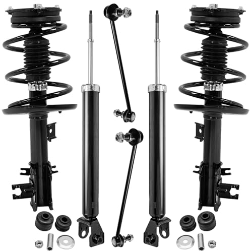 Detroit Axle - 6pc Front Struts Shocks Kit for 2013-2018 Nissan Altima, 2 Struts with Coil Spring Assembly 2 Sway Bar End Links 2 Rear Shock Absorbers 2014 2015 2016 2017 Replacement Suspension
