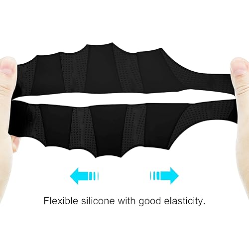 ILIORGOGO 3 Pairs Silicone Swim Gloves - Frog Webbed Hand Paddles for Water Resistance Training | Food Grade Aqua Fitness Gear for Swimming, Surfing & Snorkeling (3 Sizes)