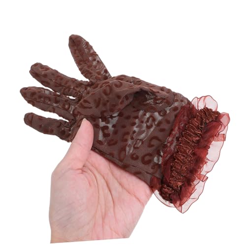 Guantes de malla transpirables COLLBATH negros con estampado corto 4