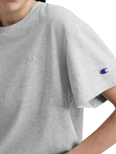 Image of Champion Women's Classic Short Sleeve Graphic T-Shirt, Loose Fit, Script Logo