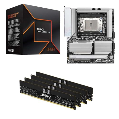 AMD Ryzen Threadripper 9960X, Gigabyte TRX50 Aero D sTR5, Kingston Fury Renegade Pro 128GB Quad Channel DDR5-5600 Kit, Computer Build Bundle