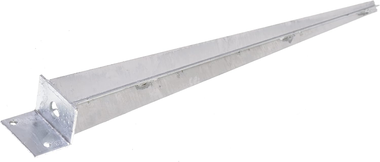 12er Set L-Pfostenträger 40x500 mm zum Einschlagen | Einschlaghülse aus feuerverzinktem Stahl, Bodenanker für Holzpfosten, Zaun, Carport, Pergola und Gartenbau
