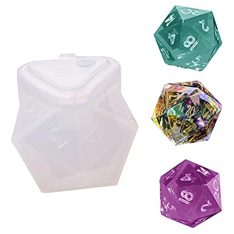 Polyhedral Dice Resin Casting Molds,Silicone Resin Molds,Making Resin Molds for DIY Crafts(1 Pack) Cover