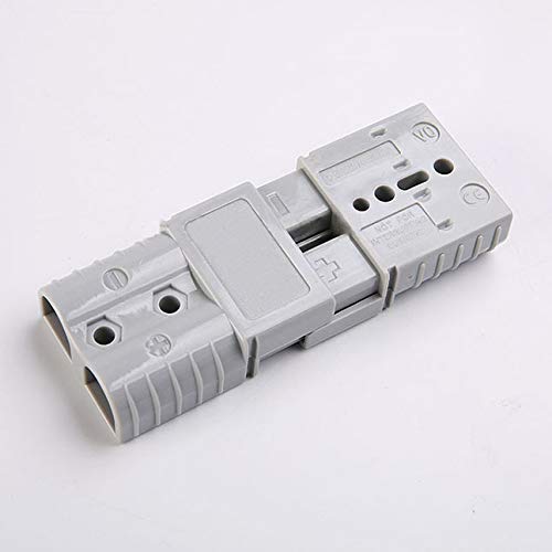 Miniatura 8 de 1 juego de conectores de alimentación de 50 amperios y 2 polos, color gris con terminales para cable # 8 AWG compatible con Anderson 2 carcasas+4