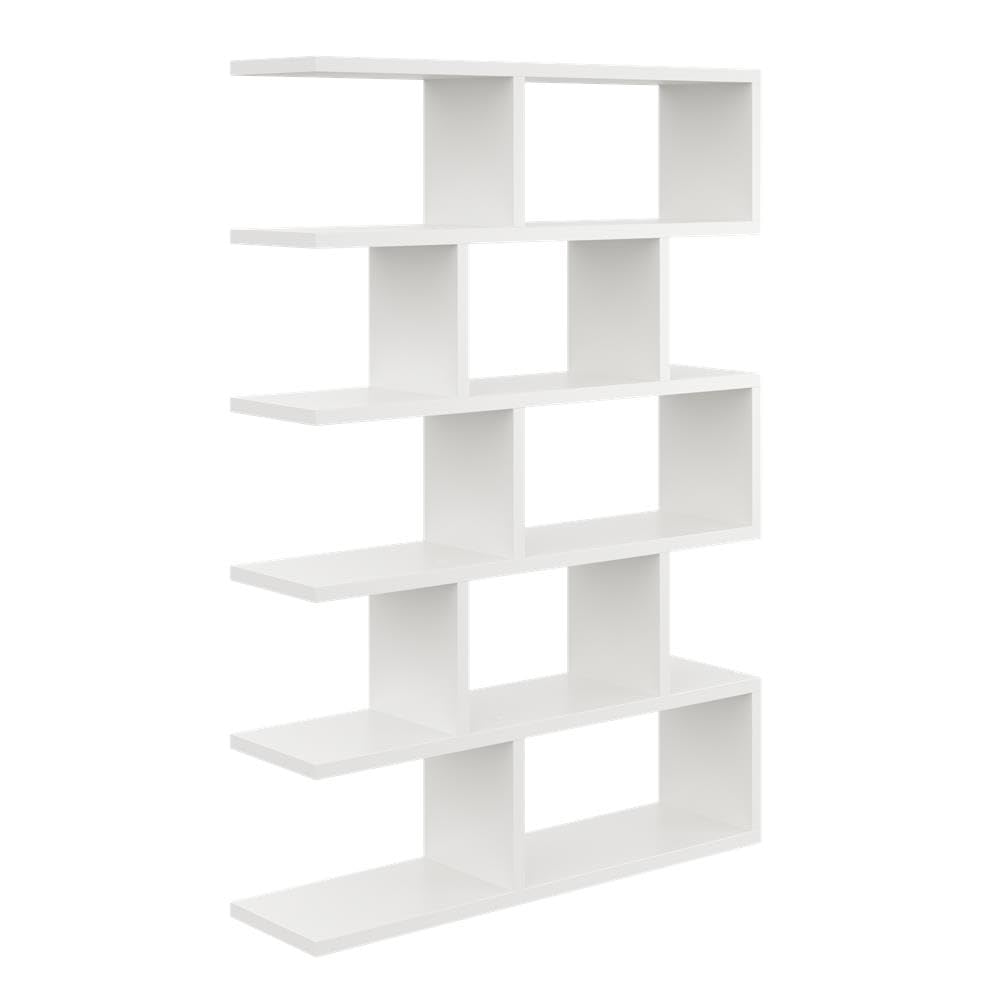 Wandregal 100x70x18 Bücherregal Mordern Design Hängeregal für Wohnzimmer Schlafzimmer Büro und Küche (Weiß)
