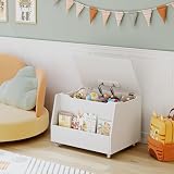 HOCSOK Kinderregal mit Rollen, Regal Kinderzimmer mit Bücherregal...